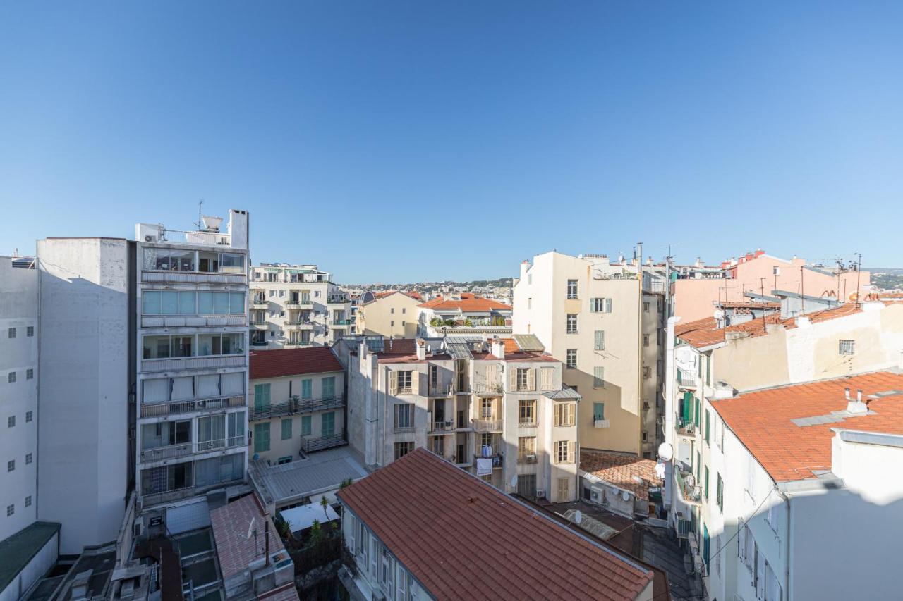 1 Su Ede - Dernier Etage Ascenseur - 1 Min Plage Et Zone Pietonne Nice Luaran gambar